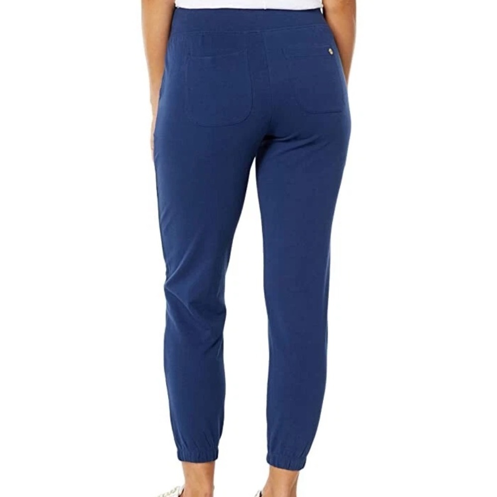 Lilly Pulitzer Mallie Knit Pants High Tide Navy Jogger XS - Picture 2 of 13